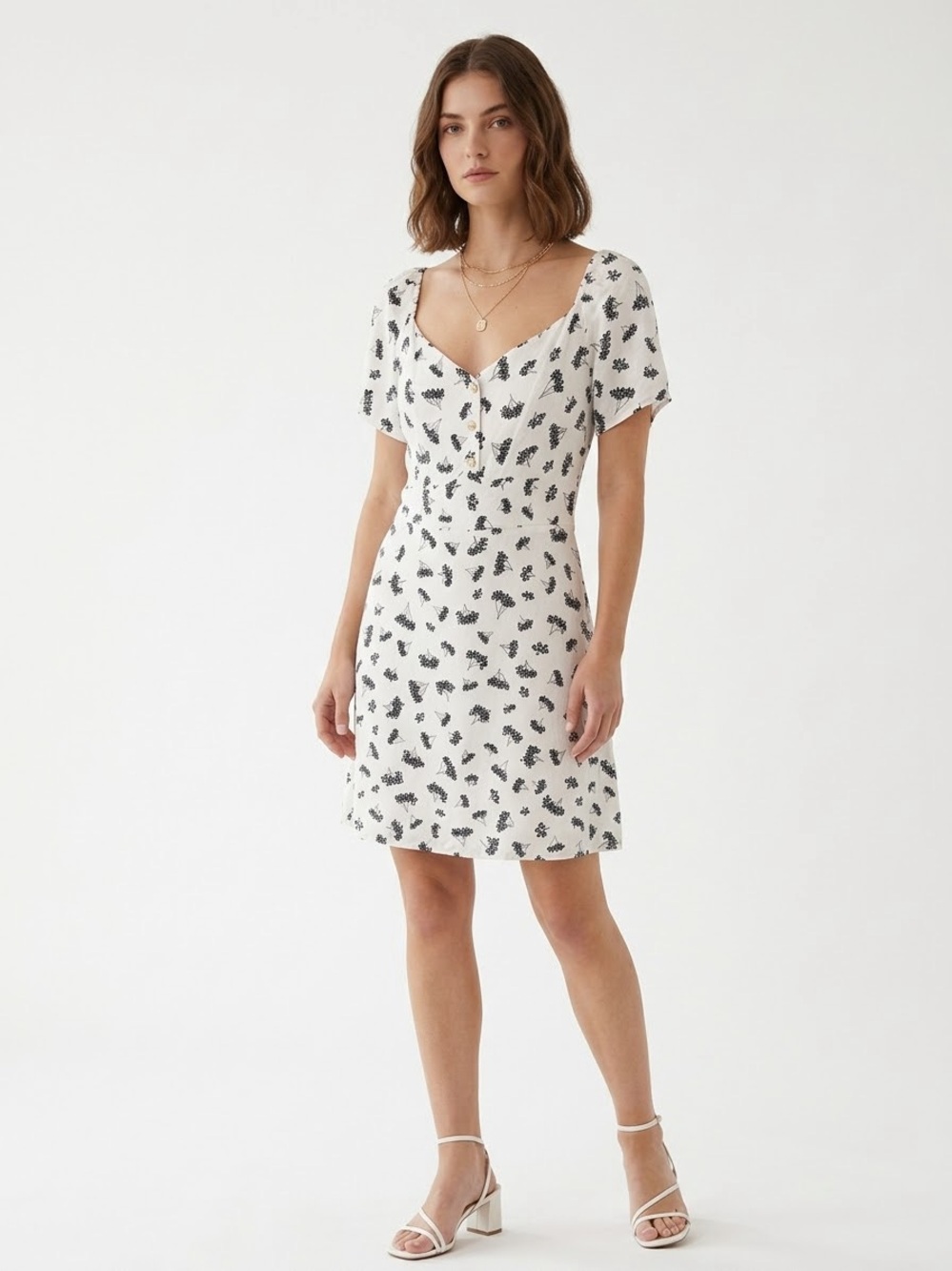 Maje Roseline Mini Dress 90s inspired Dainty Romantic Feminine size Small